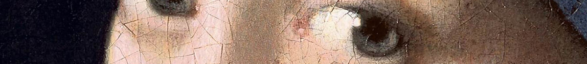 Meisje met de parel (Jan Vermeer van Delft), Detail: Blick über die Schulter