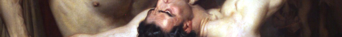 Dante en Vergilius (William-Adolphe Bouguereau), Detail: Biss in den Hals