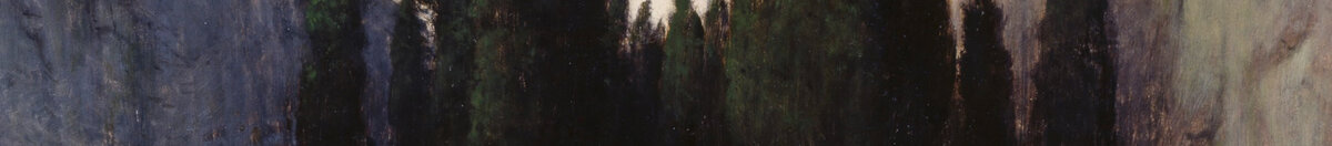 Het dodeneiland (Arnold Böcklin), Detail: Zypressenhain