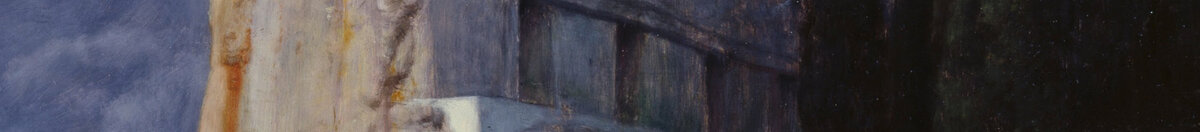 Het dodeneiland (Arnold Böcklin), Detail: Grabkammern im Felsen