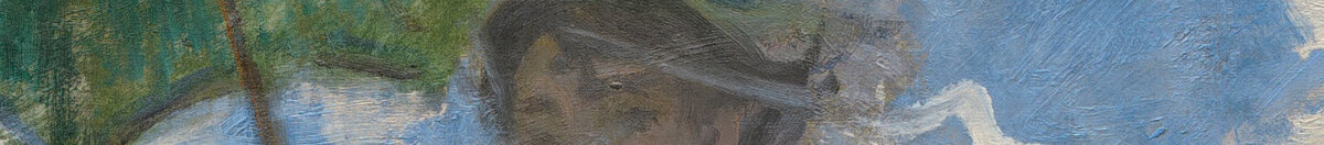 Vrouw met parasol (Claude Monet), Detail: Gesicht mit Hut und Schleier