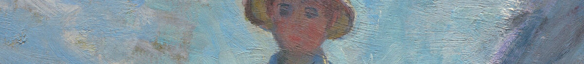 Vrouw met parasol (Claude Monet), Detail: Kind mit Strohhut