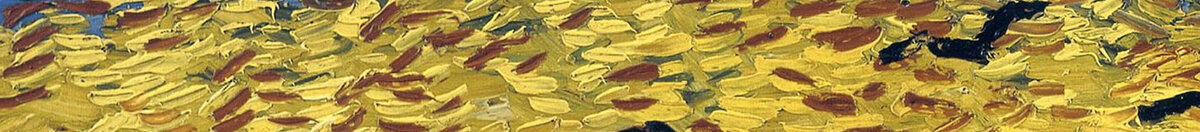 Korenveld met kraaien (Vincent van Gogh), Detail: Gelbes Weizenfeld mit Krähen