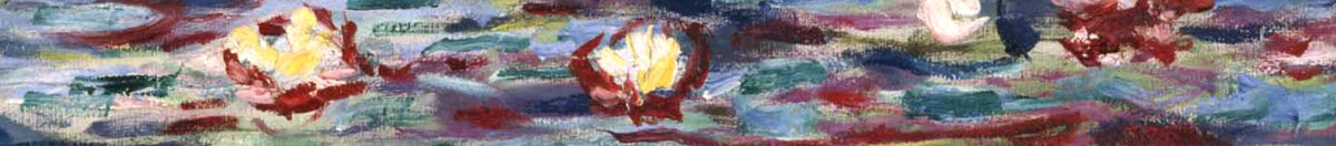 Waterlelies, 1916 (Claude Monet), Detail: Blütenteppich oben rechts