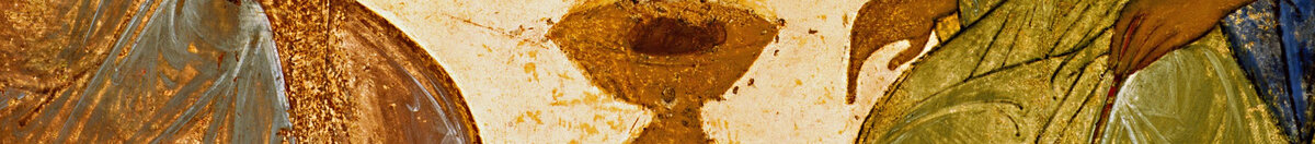 Heilige Drie-eenheid (Troitsa) (Andrei Rublev), Detail: Kelch auf dem Tisch