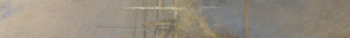 De vechtende Temeraire, 1839 (Joseph Mallord William Turner), Detail: Masten der Temeraire