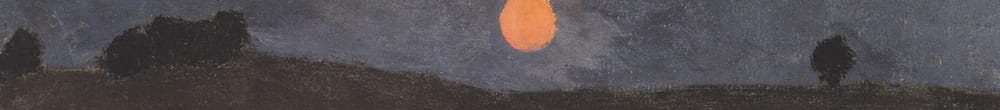 Maan boven landschap (Paula Modersohn Becker)