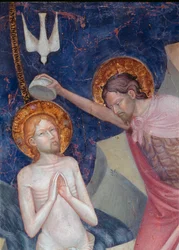 Johannes de Doper doopt Christus (detail)