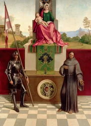 Madonna en Kind tussen St. Franciscus en St. Nicasius (De Castelfranco Madonna)