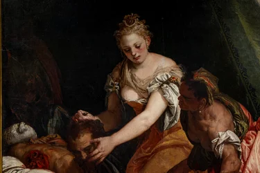 Judith met het hoofd van Holofernes (detail)