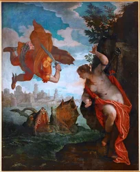 Perseus en Andromeda (schilderij op doek)