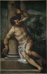 Sint Sebastiaan (schilderij op doek)