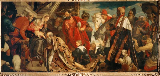 De aanbidding van de Wijzen (schilderij op doek)
