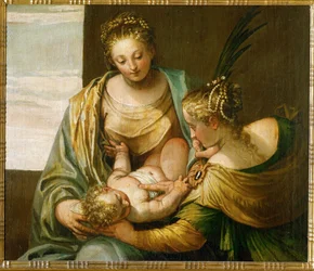 Het mystieke huwelijk van de heilige Catharina van Siena ... (olieverf op doek)