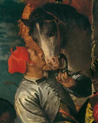 Figuur van bruidegom, detail uit Aanbidding der Wijzen, door Paolo Caliari bekend als Veronese, olieverf op doek