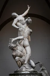 De verkrachting van Proserpina, renaissancebeeldhouwwerk door Giambologna, Florence, Italië