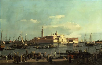 Een uitzicht op het San Marco-bekken vanaf de Riva Degli Schiavoni, Venetië