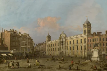 Londen, een uitzicht op Northumberland House, kijkend naar het oosten
