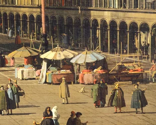 Piazza San Marco vanuit de Basiliek richting kerk van San Geminiano en Procuratie Nuove, Venetië