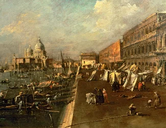 Riva dei Schiavoni, Punta della Dogana en Chiesa della Salute, Venetië