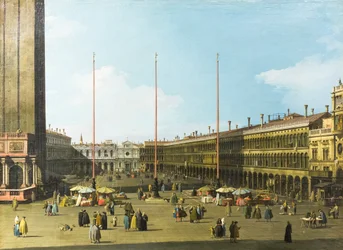 Venetië, uitzicht op Piazza San Marco met de Procuratie