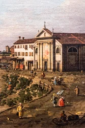 Gezicht op Dolo aan de Brenta, detail, ca. 1755-1760 (olieverf op doek)