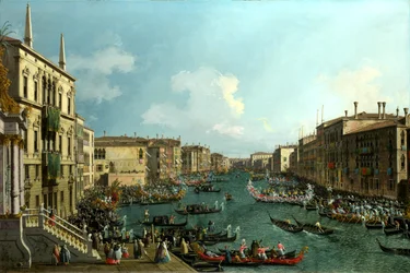 Een regatta op het Canal Grande, ca. 1740