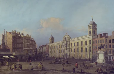 Londen, een uitzicht op Northumberland House, kijkend naar het oosten