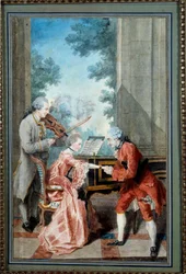 Een heer brengt hulde aan een jonge pianiste