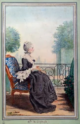 Portret van Julie de Lespinasse, vrouw van brieven
