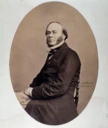 Portret van Jacques Fromental Halevy (1799-1862) Engelse componist. Foto Nadar (Felix Tournachon) 19e eeuw. Bologna, museo bibliografico musicale