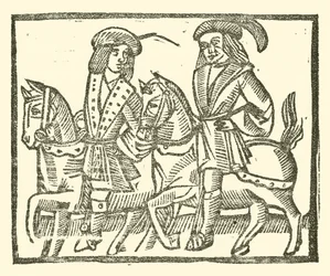 Illustratie voor The Roxburghe Ballads (houtsnede)