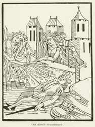 De straf van de koning (gravure)