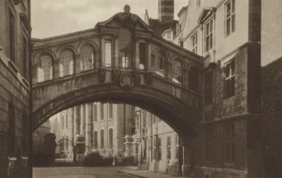 Hertford College, De Brug (zwart-wit foto)