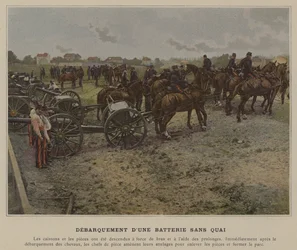 Lossen van een batterij zonder kade
