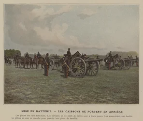 In batterij zetten, de kisten gaan naar achteren