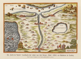 Carte de Tendre, uit Medeleine de Scudery