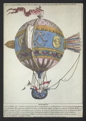 Ontwerp voor een ballon met een diameter van 120 voet om op te stijgen vanuit Dijon