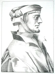 Agrippa von Nettesheim (1486-1535) kopie van een illustratie uit 