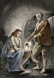 De Griekse filosoof Diogenes van Sinope, bekend als de cynicus