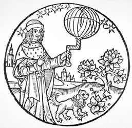 Ideaal Portret van Aristoteles (384-322 v.Chr.), kopie van een illustratie uit 