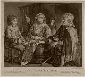La bénédicité flamant (gravure)