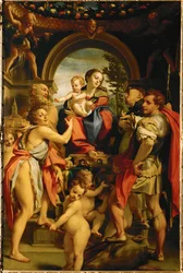 De Madonna van Sint Joris (schilderij op populierenhout)