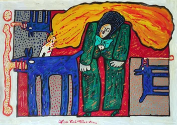 G. C. Riccardi, Onbenoemd, 2007, Acryl op papier, 87x62, Italië.