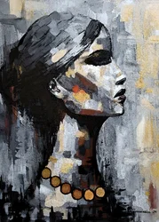 Vrouw „Schaduw van wijsheid“ aquarelstijl