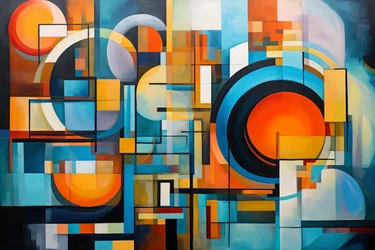 Een spiraalontwerp, abstracte compositie, harmonie  balans, afdrukken op groot doek