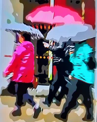 Kleurrijke regen