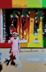 Veelkleurig stedelijk