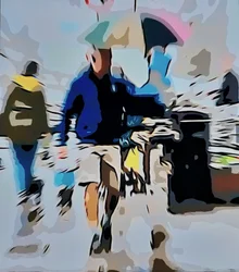 Urban veelkleurige regen