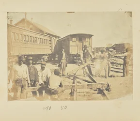 Spoor vernielen door kurkentrekker te draaien met hendels en stalen haken